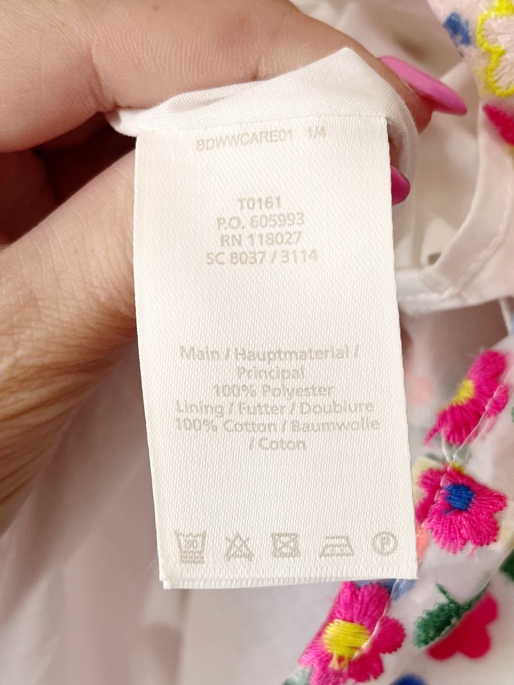Boden Marjorie Organza Midi Skirt Colorful Floral Embroidered Size US 10 Party - Picture 13 of 15